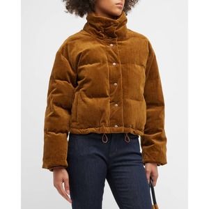 Rails Ezra Corduroy Cropped Puffer Jacket Small